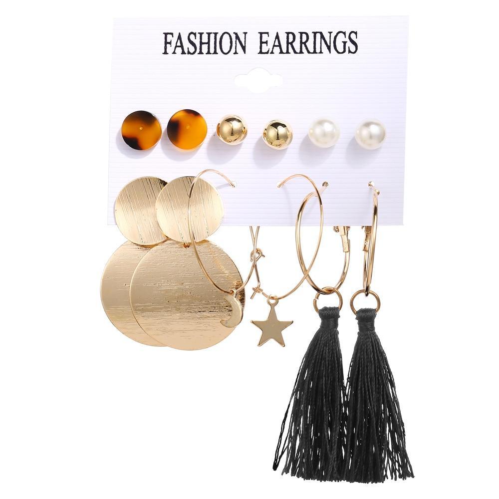 Modern Jewelry Earrings Set In Different Vintage Tassel Acrylic Earrings Style In Modern Design  For Women and Girls