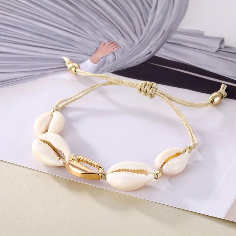 Handmade Luxury Shell Conch Rope Anklets For Women Delicate Shell Barefoot Bracelet ankle Jewelry For Legs Or Hands