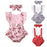 Luxury Modern Newborn Baby Girl Clothes Polka Dot Print Flower Fly Sleeve Romper Jumpsuit Headband 2Pcs Outfits For Girls