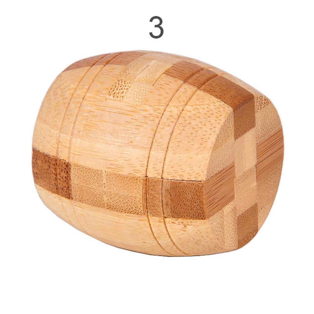 12 Style Brain Teaser 3D Wooden Interlocking Puzzles Game Toy Bamboo Small Size For Adults Kids