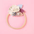 Modern Fashion Floral Headband Newborn Baby Elastic Hairbands Pearl Fresh Style Bow Knot For Girls