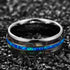 Luxury Elegant Silver 8mm Polished Finish Stainless Steel Ring Engraved Wedding Band For Men Jewelry style