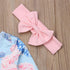 Modern Printed Newborn Baby Girl Romper Floral Jumpsuit Outfit Clothes Set With Bow In Elegant Modern Design