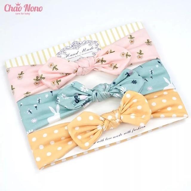 Baby Headband Flower Print Hair Wear for Newborn Baby Girl Headband for Little Girl Headbands Children Bow