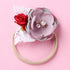 Modern Fashion Floral Headband Newborn Baby Elastic Hairbands Pearl Fresh Style Bow Knot For Girls