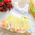 Luxury Modern Handmade Girls Sweetness Flower Kids Dress Princess Summer Sleeveless Mini Tutu Dress Childs Bow Pink Yellow Red Girls Clothing Dress