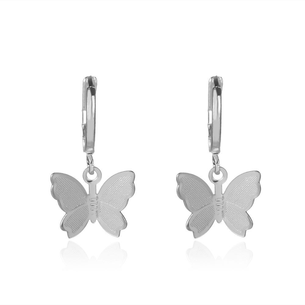 New Elegant Luxury Long Tassel Butterfly Silver Drop Earrings For Women In Summer Fashion Style