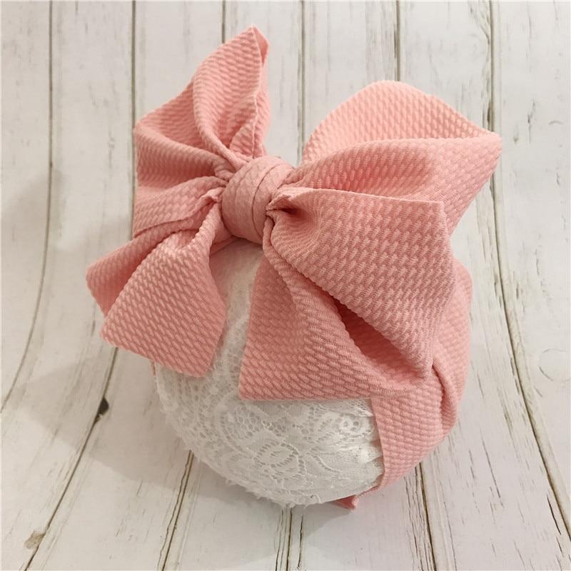 Modern retro Vintage Baby and Mom Textured Headwrap Pre-tied Turban Headband Bow Super Soft and Stretchy Hair Bows Kids Accessories for Girls and Moms