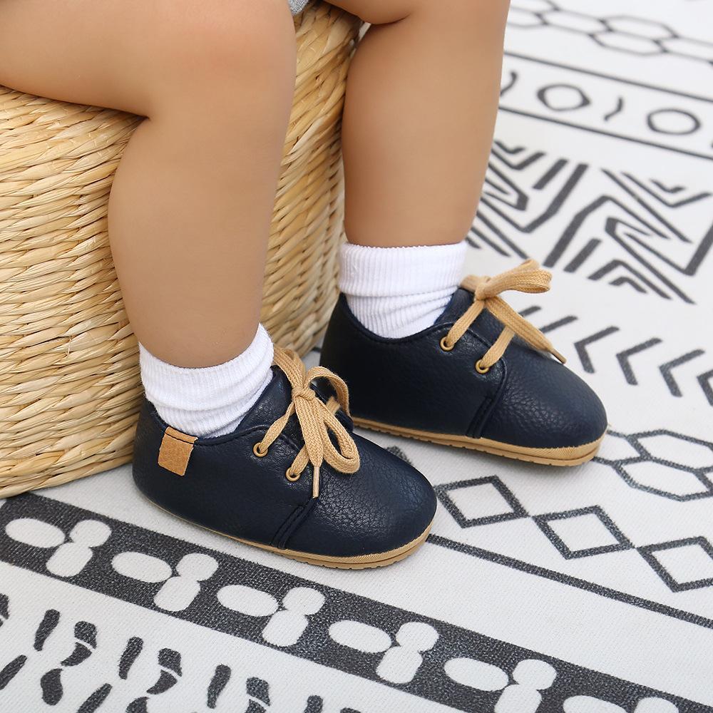 Unisex Baby Luxury Soft Leather Shoes Newborn Rubber Soft Sole First Walkers Toddler Shoes For Everyday Wear For Boys And Girls