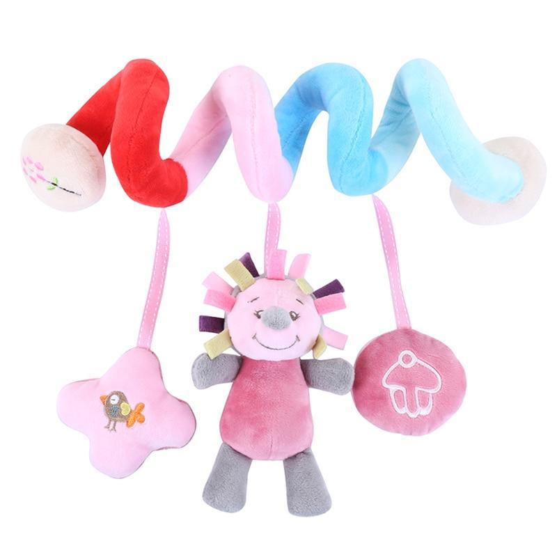 Modern Baby Development Giraffe Animal Hand Bells Rattles Handle Toys Stroller Hanging Teether Baby Toys For Kids