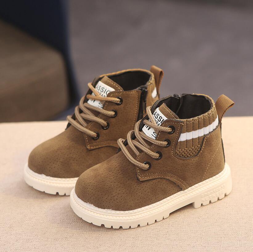 Modern Fashion Children Casual Shoes Autumn Winter Boots Boys Shoes Fashion Leather Soft AntI Slip Girls Boots