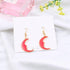 New Modern Fashion Blue Space Universe Elegant Moon Star Luxury Earrings For Women Perfect Gold Color Universe Planet Circle Asymmetry Trendy Long Earrings