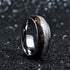 Modern Luxury Elegant Tungsten Carbide Stainless Steel Rings Meteorite Arrow Wedding Band Men's Jewelry