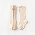 White Baby Sock Non Slip Cotton Long Socks Newborn Knee High Socks For Baby Girls Super Elastic Cute Design