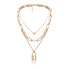 Multi Layer Lover Lock Pendant Choker Chain  Necklace For Women Luxury Jewelry Cool Style