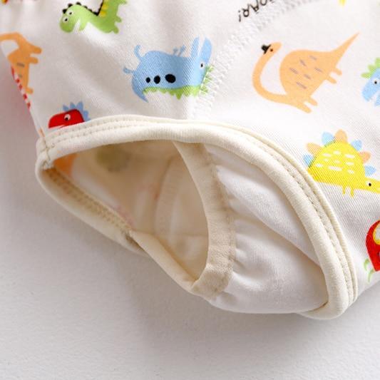 8-layer Pants Baby Diapers Reusable Training Pants Washable Cloth Diapers Waterproof Pants Nappies  With Leak-proof Side