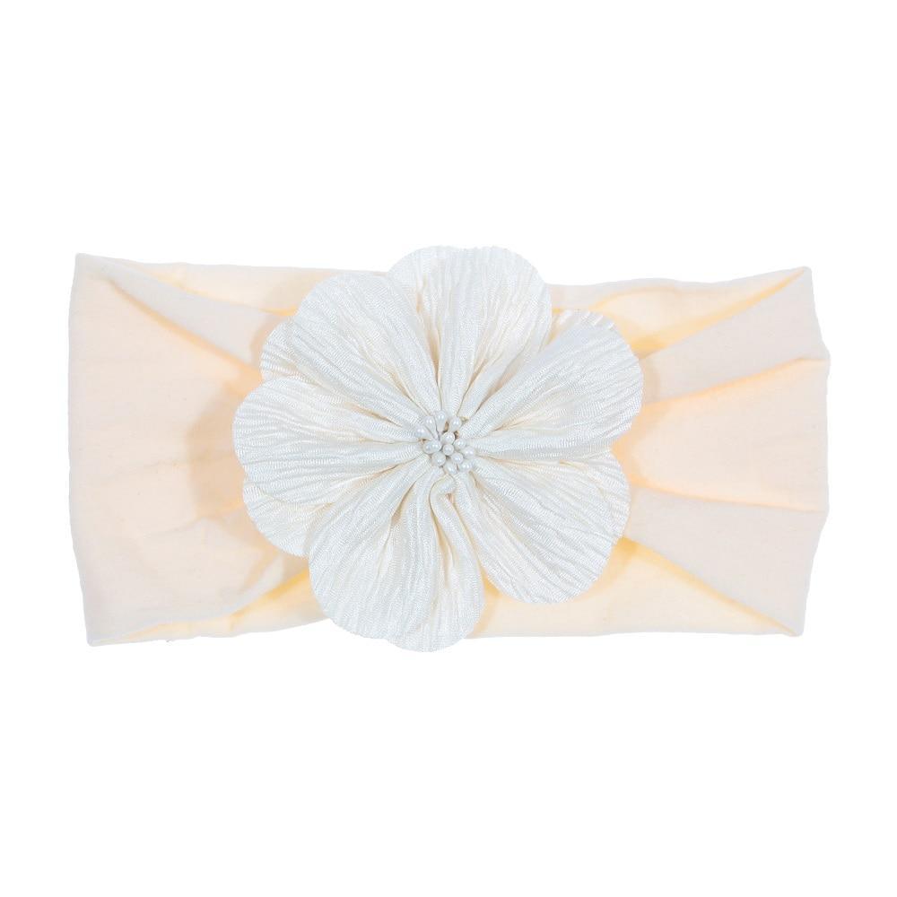 Cute 1PCS Baby Girls Lotus Flower Nylon Headband Knot Elastic Newborn Toddler Headwraps Kids Hair Accessories Gifts