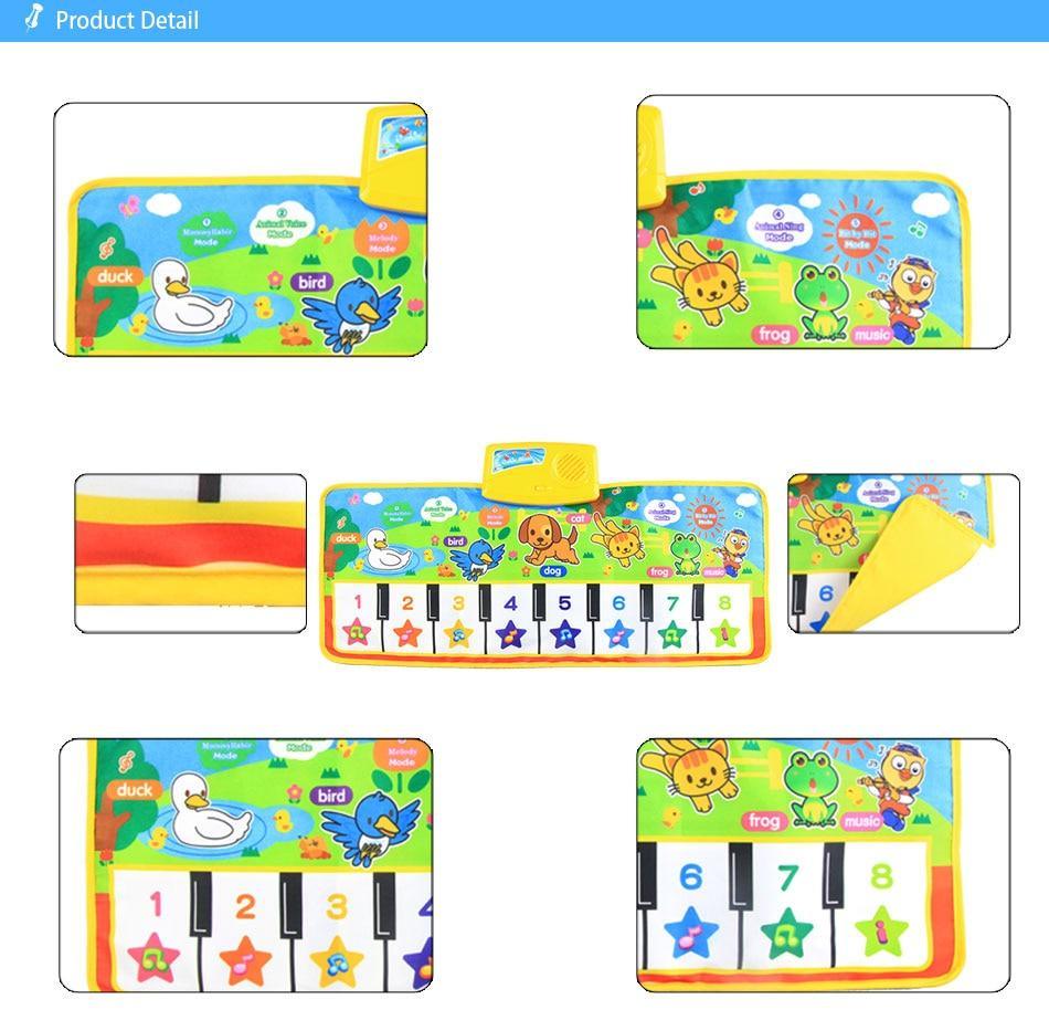 Trend New Baby Musical Mat Music Carpet Funny Animal Voice Singing Playing Music Piano Early Educational Learning Toys for Kids