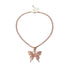 Luxury Elegant Diamond Shiny New Trend  Style Butterfly Pendant Necklace Luxury Rhinestone Chain For Modern Women Bling Tennis Chain Crystal Choker Cool Necklace Women Jewelry Design