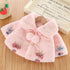 New Luxury Baby Warm Cute Princess Fur Cloak  Jacket For Baby Girls In Elegant Winter Design