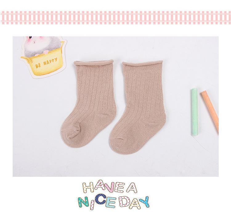 5 Pairs Baby Toddler Cotton Solid Color Short Newborn Casual Comfortable Socks For Kids Boys And Girl