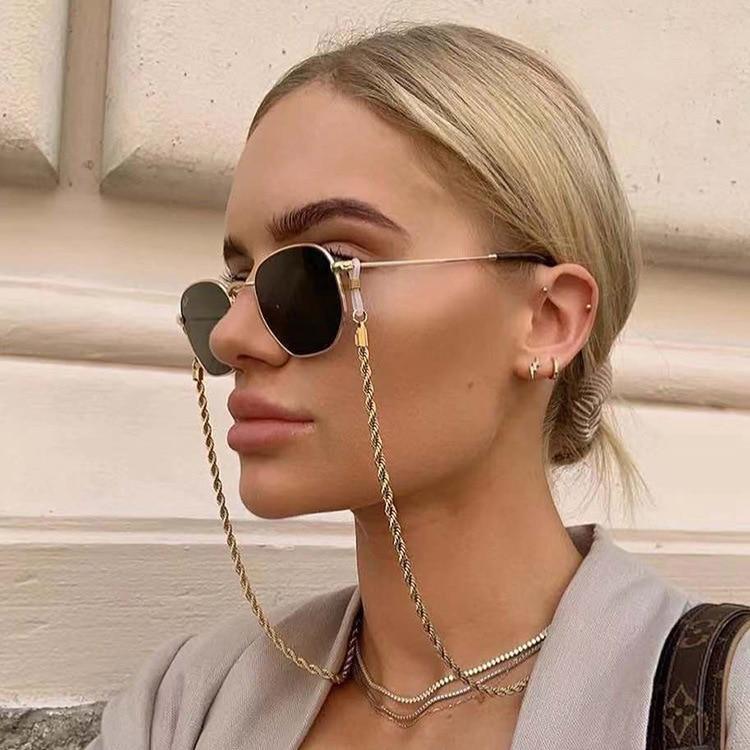 Luxury Reading Glasses Chain For Women Metal Sunglasses Casual Pearl Beaded Eyeglass Chain for Glasses