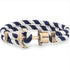 Men Modern Anchor Bracelet Luxury Made Of Elegant Nylon In Luxury Navy Blue-White Anchor Made Of Brass Great Jewelry