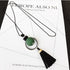 Modern Bohemian Geometric Wood Handmade Elegant Vintage Tassel Long Sweater Chain Luxury Necklace Fashion For Women Jewelry Accessories