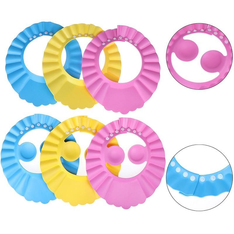 Shampoo Cap Durable Baby Bath Visor Hat Adjustable Baby Shower Protect Eye Water-proof Hair Wash Shield For Kids Bath