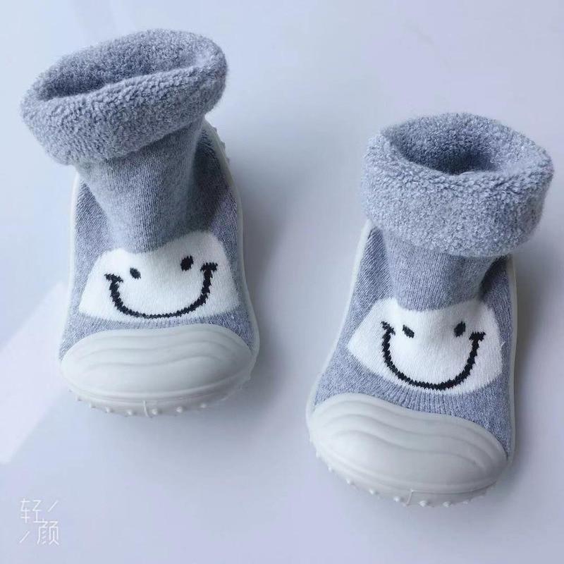 Unisex Cartoon Baby Children's Floor Socks Baby Rubber Soft Sole Socks Breathable Cotton Warm Shoes