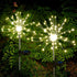 Modern Garden Luxury LED Solar Waterproof Lamp In Shape Of Tree Fireworks With Copper Wires