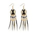 Handmade Modern Elegant Golden Silver Color Ethnic Acrylic Luxury Rainbow Beads Feather Drop Earrings for Women Boho Jewlery