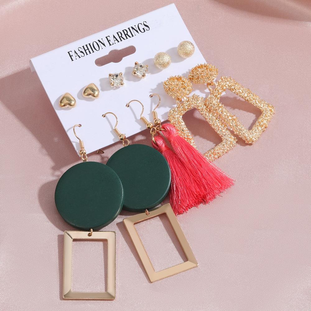 Vintage Retro Acrylic Earring Statement Luxury Tassel Earrings Korean Dangle Drop Earrings for Women Fashion earings Jewelry