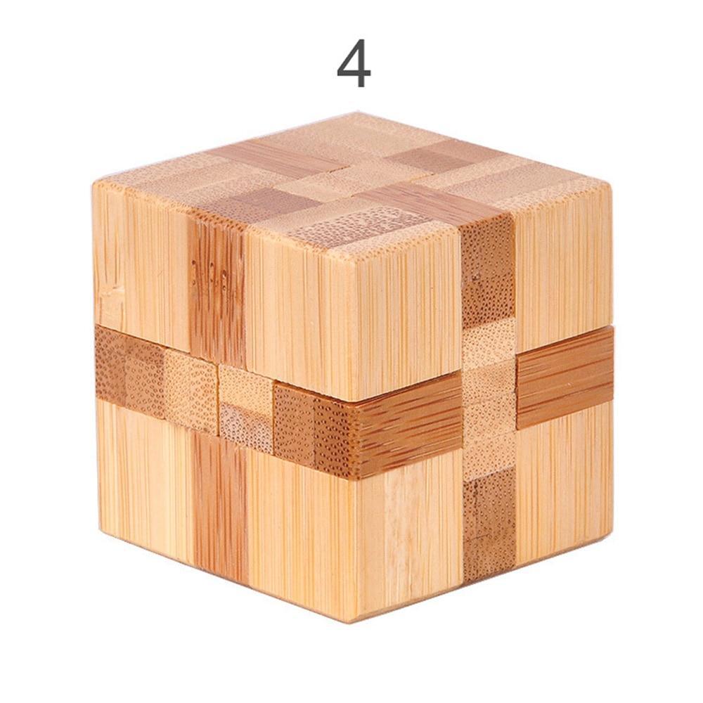 12 Style Brain Teaser 3D Wooden Interlocking Puzzles Game Toy Bamboo Small Size For Adults Kids