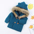 Warm Winter Luxury Newborn Baby Boy Girl Knitted Buttons Hooded Jacket Coat In Modern Design