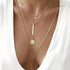 Modern Luxury Design Cross Gold Pendant Necklaces For Women In Gold Modern Jewelry Style