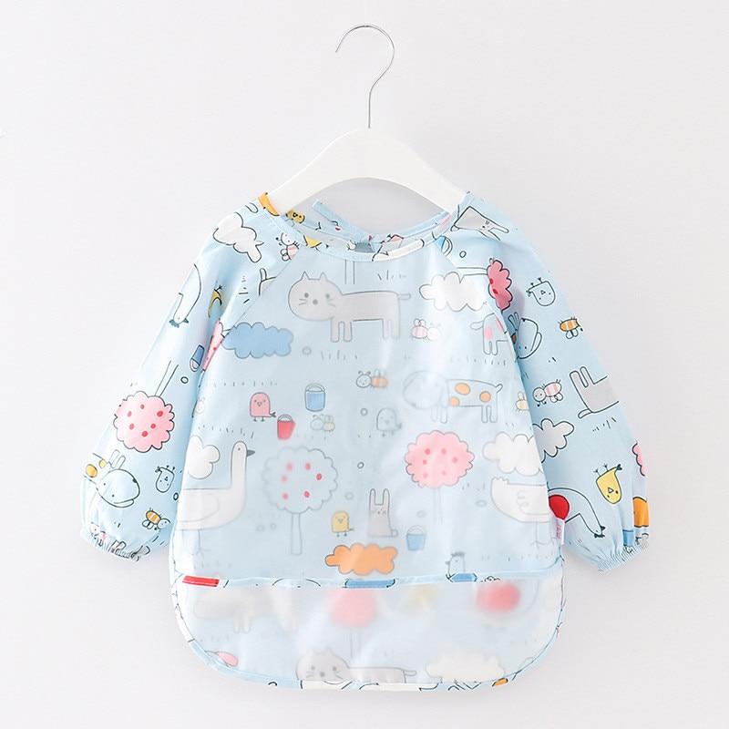 Modern Luxury NEW Baby Cute Cartoon Waterproof Long Sleeve Apron Baby  Feeding Bib for Children Baby and Kids