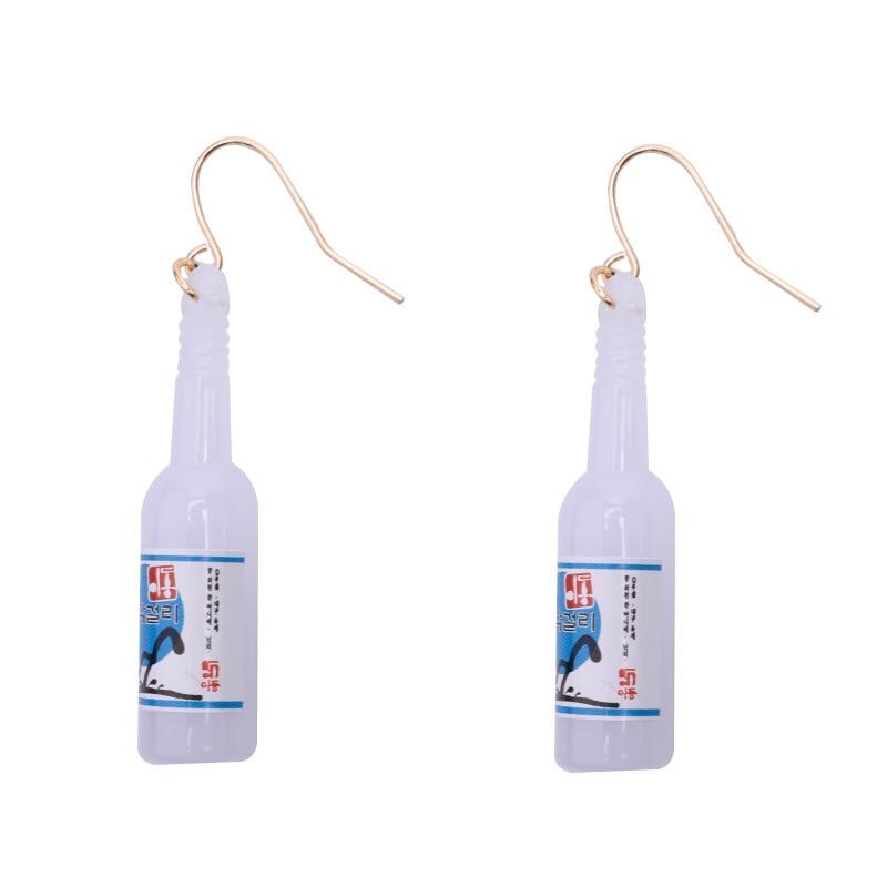 Fashion Creative Simulation of Mineral Water Bottles Earrings Cute Handmade Earrings Womens Jewelry