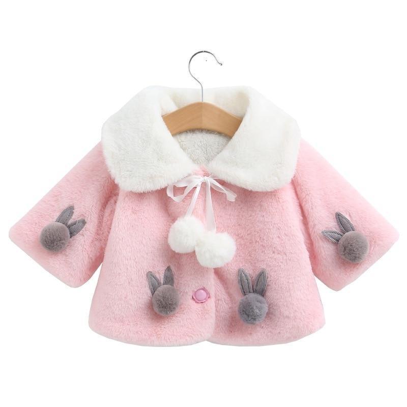 Princess Baby Girls Winter Thick Bownot Cloak Coat Flower for Children In Modern New Design With Flowers