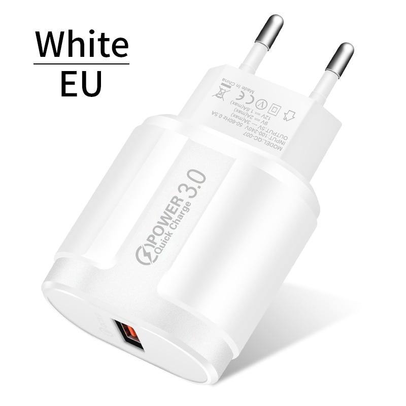 Quick Charge QC 3.0 USB Charger Universal Mobile Phone Charger Wall Fast Charging Adapter