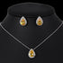 Modern Water Drop Cubic Zirconia Elegant Wedding Jewelry Sets Inlay Luxury Amazing Crystal Bridal Jewelry Set