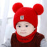 Winter Children Hat Bonnet Enfant Knitted Cute Baby Cap For Girls Boys 0-24 Months For Kids In Modern Bear Design