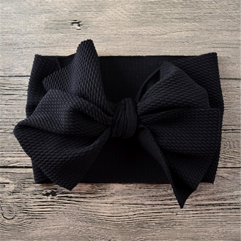 Newborn Large Bow Headwrap for Baby Girl Fabric Messy Bow Headband Turban Bowknot Tie