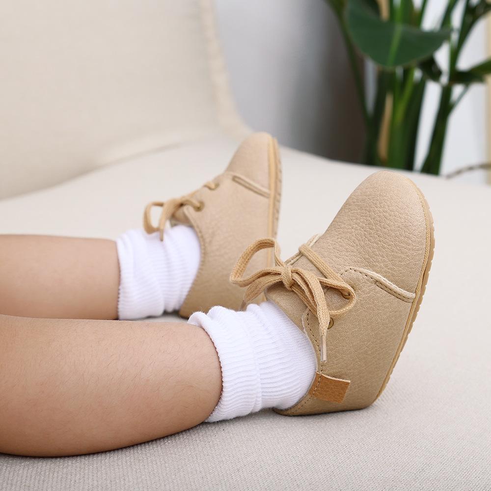 Unisex Baby Luxury Soft Leather Shoes Newborn Rubber Soft Sole First Walkers Toddler Shoes For Everyday Wear For Boys And Girls