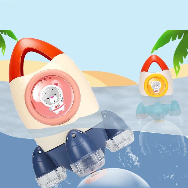 Baby Spin Water Spray Rocket Bath Toys for Children Toddlers Shower Game Bathroom Sprinkler Baby Bath Toy for Kids