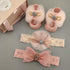 Flower Baby Girl Headband Socks Set Shoes With  Crown Bows Newborn Headbands For Girls Turban Baby Hair Accessories