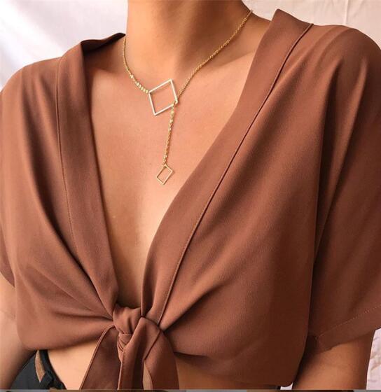 Modern Luxury Design Cross Gold Pendant Necklaces For Women In Gold Modern Jewelry Style