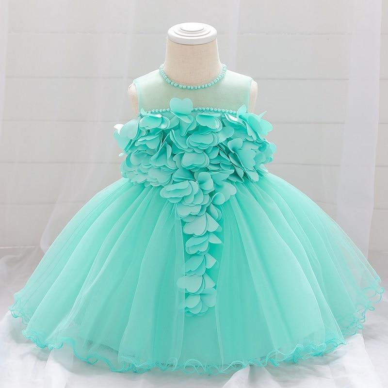 Luxury Modern Designer Toddler Baby Girl Infant Princess Lace Tutu Dress Baby Girl Wedding Dress Kids Party Dress