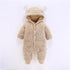 Newborn Winter Hoodie Baby Rompers Outwear Infant Baby Jumpsuit 3M -12M For Girls and Boys Winter Romper