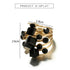 Modern Antique Gold Black Rhinestone Opening Finger Rings Set for Women With Earrings in Elegant Stone Deisgn